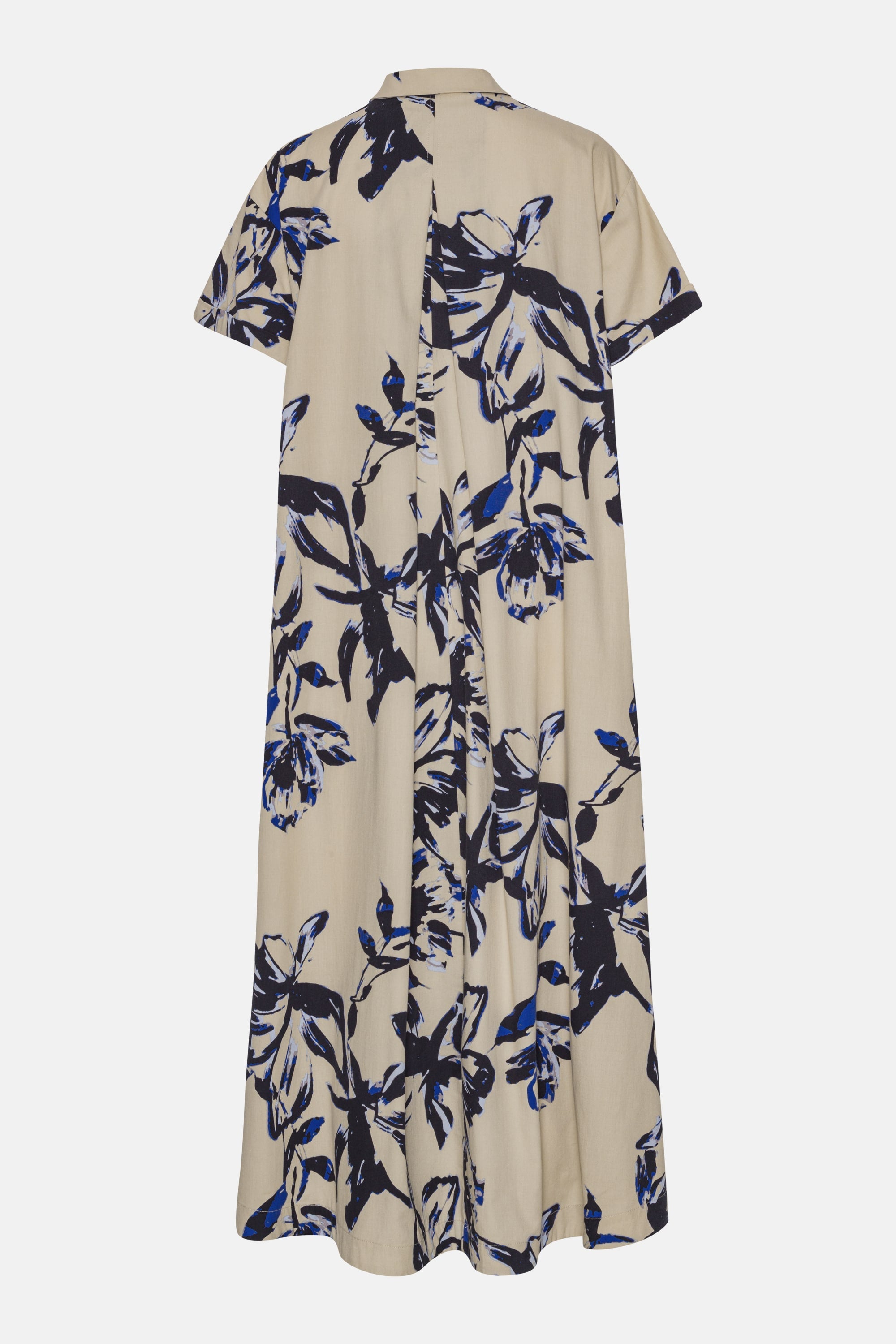 Lang Kjole A-linje - Sand Artsy Stroke Flower